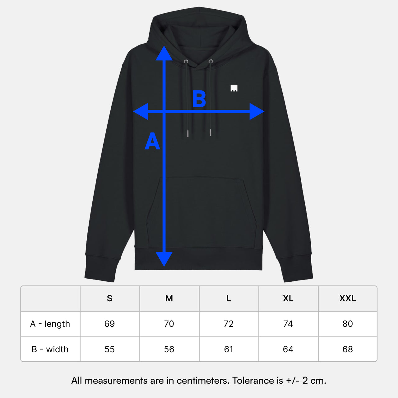 hoodie size guide